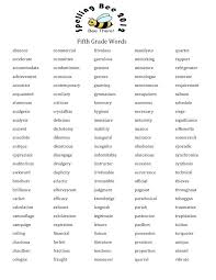 Printable 5th Grade Spelling Words Google Search 4th Grade Spelling Words Grade Spelling Spelling Bee Words