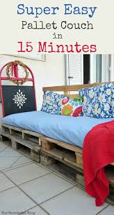 The furniture can be of any type including seats, benches, beds, tables, vanity, desks, chairs, shelves and other house or office furniture. Quickly Make A Super Easy Pallet Couch The Boondocks Blog