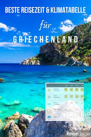 Beste Reisezeit Und Klimatabelle Fur Griechenland Reisen Griechenland Griechenland Urlaub