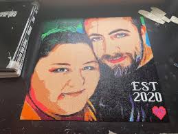 My creation today "Autumn Lights" was created when you put two canvases