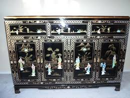 Oriental Asian Chinese Japanese Mother Of Pearl Black Lacquer Dresser Furniture Dresser Furniture Lacquer Dresser Asian Furniture