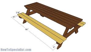 8 Foot Picnic Table Plans Howtospecialist How To Build Step By Step Diy Plans In 2020 Picnic Table Plans Picnic Table Outdoor Picnic Tables