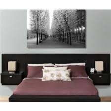 Wood headboard with wooden night stands. Designer Floating Queen Headboard With Nightstands Floating Headboard Bedroom Sets Queen Headboard