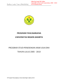 09] tesis pendidikan [ kode tp. Pdf Daftar Judul Tesis Paud S2 Adnan 9450 Academia Edu