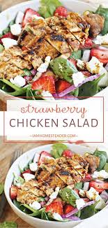 Strawberry Chicken Salad Recipe Strawberry Chicken Salad Chicken Salad Recipes Clean Eating Salads