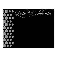 Birthday Invitation Background Black And White Lets Celebrate Blank Black And Silver Invitation Zazzle Com Silver Invitation Elegant Birthday Party Invitations