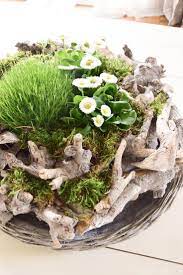 Dezente frühlingsdeko in weniger als 5 minuten selbst machen! Fruhlingsdeko Basteln Mit Naturmaterialien Selber Machen Mit Moos Holzkranz Bellis Natur Deko Fur Den Fruhling Holzkranz Fruhlingskranz Fruhlingsdekoration