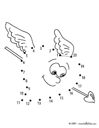 Arrow Through The Heart Printable Connect The Dots Game Connect The Dots Game Bunny Coloring Pages Dots Game