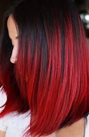 Black And Red Ombre Hair Short Pin On Xrwmata Malliwn