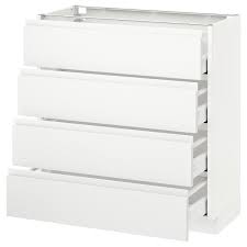 Metod Maximera Elt Bas 4 Faces 4 Tiroirs Blanc Voxtorp Blanc Mat Blanc 80x37 Cm Ikea