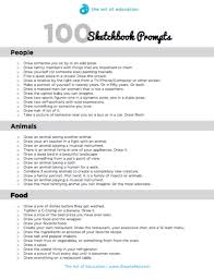 100 Sketchbook Prompts Your Students Will Love The Art Of Education University Sketchbook Prompts Sketch Book Sketchbook Assignments