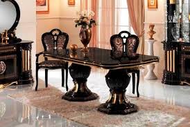 Italydesign's architectural showroom is in san francisco Betty Italian Large Ex Dining Table Set Black Gold Cash And Carry Beds