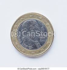 Therewith, austria belongs to the 23 european countries that use the common european money. Austrian 1 Euro Coin Currency Of Europe 1 Euro Coin From Austria Canstock