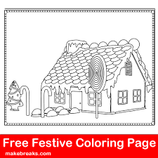 In the following section, you will find 28 free printables of gingerbread coloring pages for kids. Free Gingerbread House Coloring Page 2 Make Breaks