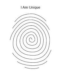 Fingerprint I Am Unique Writing Activity Writing Activities I Am Unique Art Therapy Activities