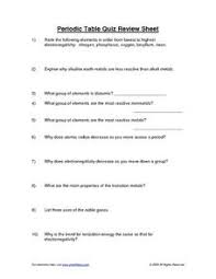 In this webquest, you will learn that trends in the periodic table are based on the group (group trends) and period (periodic trends) that an grade level: Electronegativity Lesson Plans Worksheets Lesson Planet