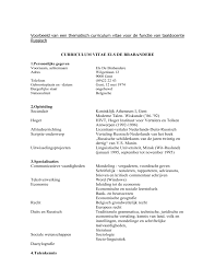Voorbeeld Van Een Thematisch Curriculum Vitae