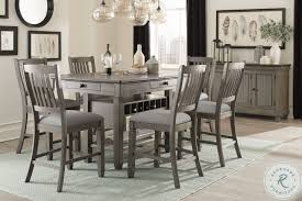 Replicated wood grain top in dark charcoal raises the bar on casually cool dining. Granby Antique White And Rosy Brown Counter Height Dining Room Set From Homelegance Homegallerystore Com