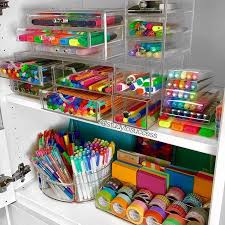 This Is How I Organize My Stationery I Actually Don T Like To Keep It All On My Desk So I Stationery Organization Craft Room Storage Art Supply Organization