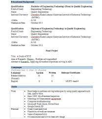 Operator Contoh Resume Kerja Kilang Bahasa Melayu
