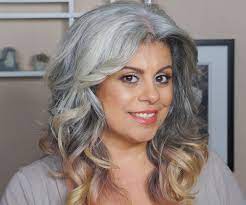 Silver Sister Spotlight With Maryam Grey Hair Inspiration Long Gray Hair Grey Hair Journey