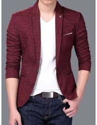 blazer masculino vermelho slim fit de linho blazers for men casual casual blazer men s fashion brands