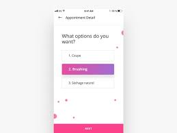 Salon Booking Appointment Interaction Quizz Mobile Gif