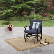 Mainstays Belden Park Outdoor Glider Chair For Patio And Garden Navy Blue Walmart Com In 2020 Outdoor Glider Chair Patio Outdoor Glider