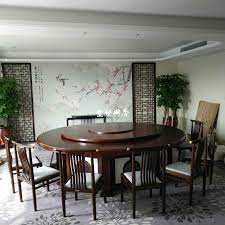 Select from round, oval, rectangular, and extension dining tables; Supply International Hotel Box Solid Wood Electric Dining Room Table Chinese Modern Electric Remote Control Big Round Table