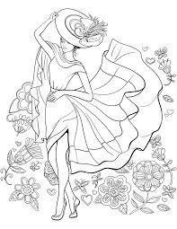 For teenage girls coloring pages are a fun way for kids of all ages to develop creativity focus motor skills and color recognition. Beautiful Teenager Girl With Flowers Coloring Page Free Printable Coloring Pages For Kids