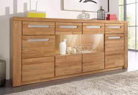 Die front ist aus massiver kerneiche gefertigt. Sideboard Kolding Breite 200 Cm Mit 2 Glasturen Und 2 Holzturen Online Kaufen Otto