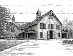 🌱 a small project by ben moren: Belle Meade Plantation Carriage House Drawing By Janet King