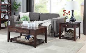 Browse our wide selection of living room tables with rich dark wood finishes. Coffee Table Set With Lift Top Shelf 3 Pc Espresso Furnberry