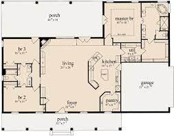 It also allows for a secluded master suite with the bedrooms split into two sleeping zones, with the great room, living room and kitchen space dividing the floor plan. Split Bedrooms Affordable House Plans Home Design Floor Plans Floor Plan Design