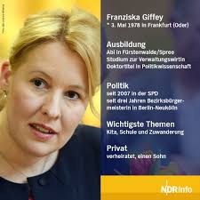 Franziska giffey was born on may 3, 1978 in frankfurt/oder, east germany. Ndr Info On Twitter Franziska Giffey Sie Soll Fur Die Spd Das Familienministerium Ubernehmen