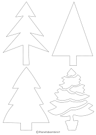 24 Sagome Di Alberi Di Natale Da Stampare E Ritagliare Sagoma Di Albero Alberi Di Natale Alberi Di Natale In Feltro