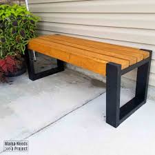 A simple lawn or patio chair plan can add a world of comfort to your deck or porch. Simple 2x4 Bench Plans Build An Easy Modern Bench Mama Needs A Project