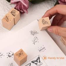 Joann ink supplies is perfect for card making and embossing. Bullet Journals Risypisy 16 Pieces Vintage Wooden Rubber Stamps Card Making Wood Mounted Rubber Stamps For Diy Crafts Photo Album Calendar Butterfly Wings Decorative Rubber Stamp Set Toys Games Printing