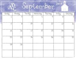Watercolor September 2019 Calendar Calendar Printables 2019 Calendar Free Printable Calendar Templates