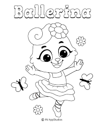 Download this adorable dog printable to delight your child. Ballerina Coloring Pages For Kids