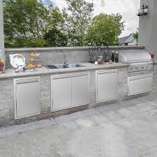 What kind of cabinets and cupboards are stainless steel? Buy Yitahome Outdoor Kitchen Doors 24 W X 24 H 304 Stainless Steel Bbq Access Double Door Wall Construction For Outdoor Indoor Kitchen Grilling Station Barbecue Grill Bbq Island Online In Germany B08gs3m7tp