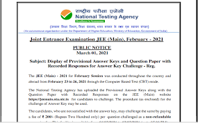 Then check the complete information about jee main 2021 here. Nta Released Jee Main 2021 Feb Attempt Provisional Answer Keys And Question Paper Know More My Exam Edublog Of Allen Career Institute