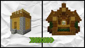 With three levels and sturdy supporting pillars a simple and minimalistic house is another popular minecraft house ideas that most people like. Minecraft How To Transform A Village Small House Tutorial Youtube