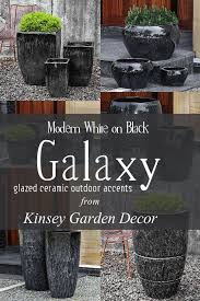 Black And White Outdoor Planter Pots Indoor Outdoor Glazed Pottery Flower Pots In Black And White Modern Home Decorating Ideas Black Ceramic Planter Planter Pots Outdoor Ceramic Planters