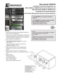 With power applied to the duct detector, introduce aerosol using. No Flow Duct Smoke Detector 465915 Iom Manualzz