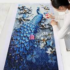 5d Peacock Diamond Painting Cross Stitch Diamond Mosaic Decor For Home Wish In 2021 Diamond Paint Diamond Painting Cross Paintings