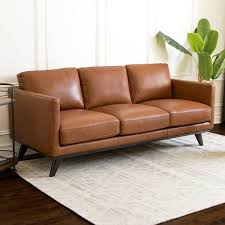 Want to learn more about unleashing your inner fashionista? Abbyson Woodstock Mid Century Top Grain Leather Sofa Camel