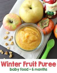 Winter Fruit Puree Baby Food Recipe Buona Pappa Recipe Baby Food Recipes Fruit Puree Baby Baby Puree Recipes