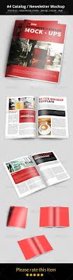 A4 Catalog Newsletter Mockup Product Mock Ups Graphics Mockup Photoshop Mockup Mockup Design