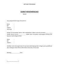 Surat Rekomendasi Usm Karyawan